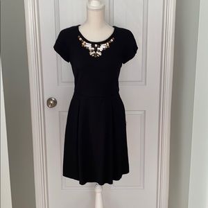 Banana Republic embellished black dress w/ pockets